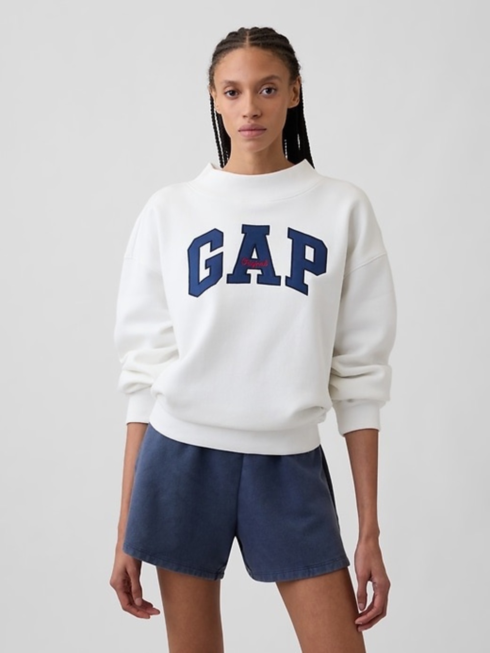 Oversized Gap Logo Mockneck Tunic Sweatshirt NWT 💙
